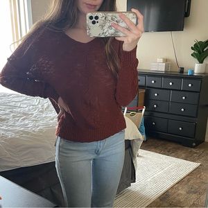 Slightly see-through mesh long sleeve